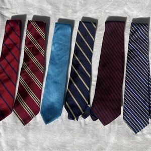 Brooks Brothers Striped and Solid Tie Collection - Red, Blue, Navy